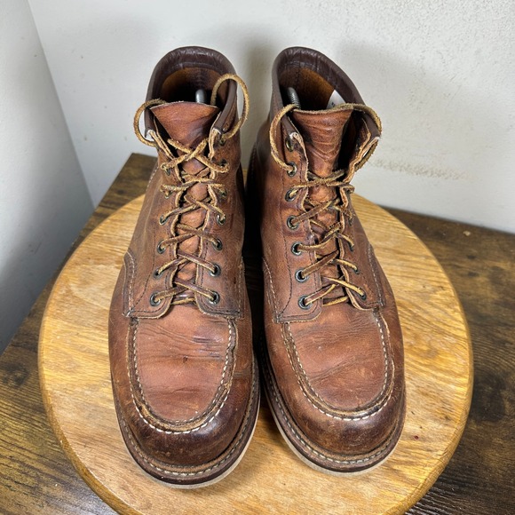 Red Wing 1907 Heritage Moc Toe Boots Mens 9.5 D Copper Rough & Tough Brown main image 4